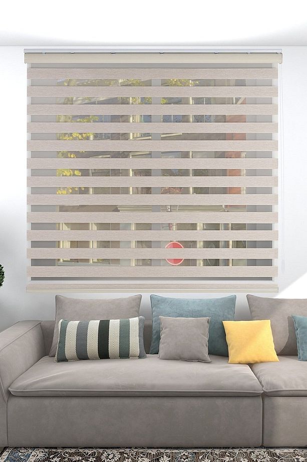Açık Kahve Bambu Zebra Perde - 2