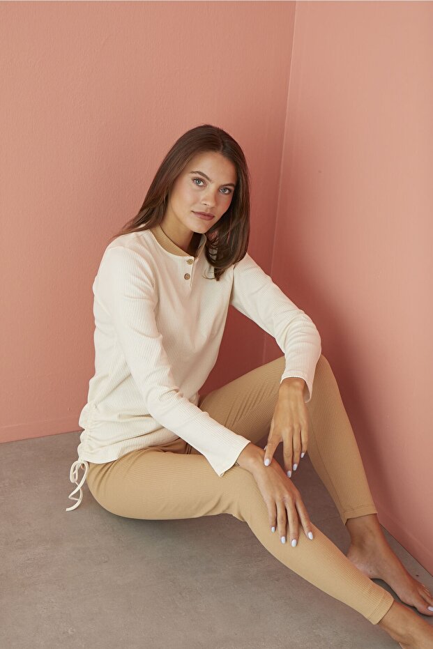 Front Buttoned Tights Set - 2