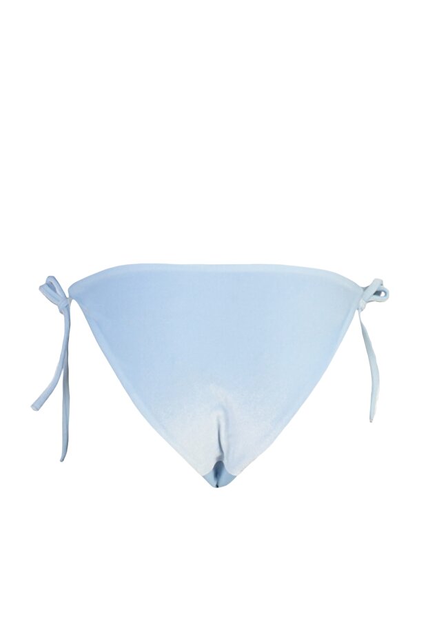 Mavi Aksesuarlı Kadife High Leg Bikini Altı TBESS23BA00076 - 8