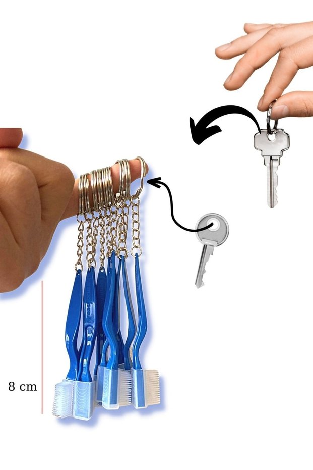 Mini Miniature Toothbrush Keychain Gift 5 Pieces