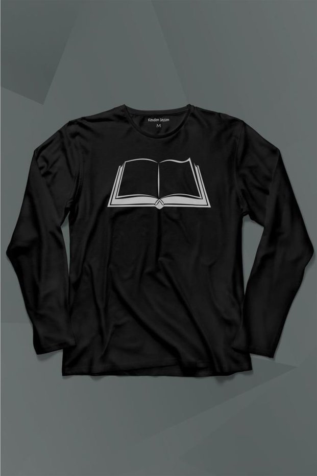 Open Book Page Literature Novel Poetry Poet Man Long Sleeve T-Shirt Printed T-shirt