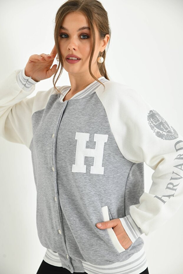 Unisex Printed College Jacket