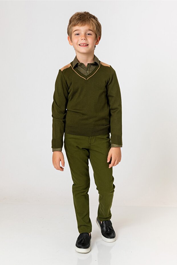 Boy's Khaki Sweater