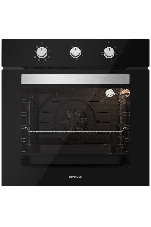 Siyah Cam Ankastre Set (3481 Flam 60+cs5335b02+bo6503b01) - 6