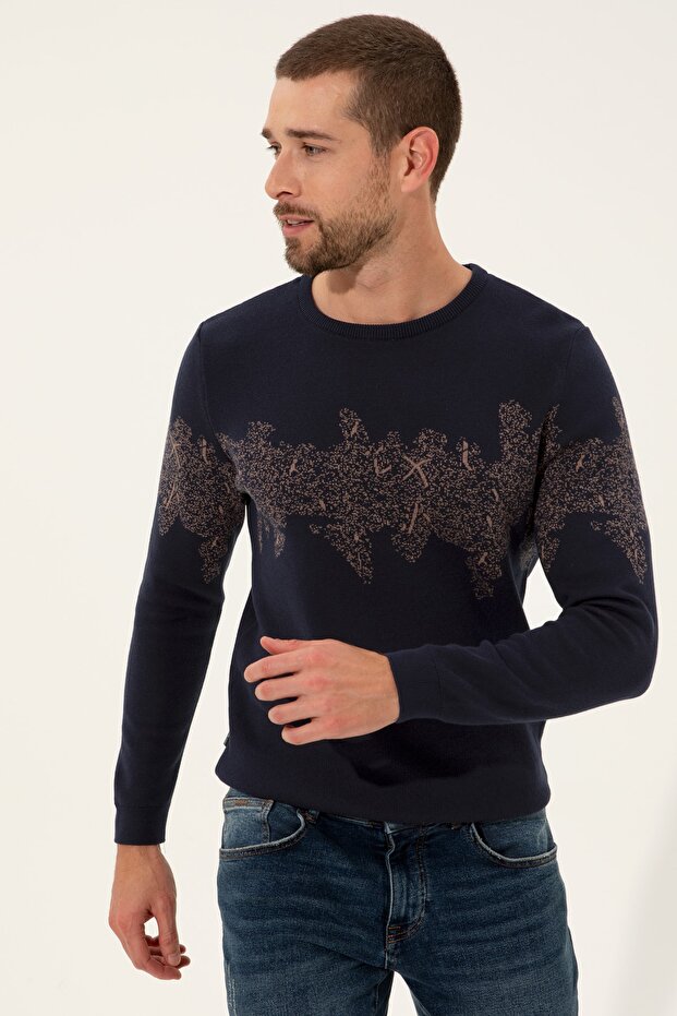 Men's Navy Blue Sweater G021Sz0Tk.000.1388114