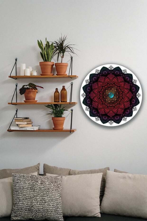 Mandala Patterned Wooden Painting Model, Home, Living Room, Hall, Office Stylish Wall Decoration