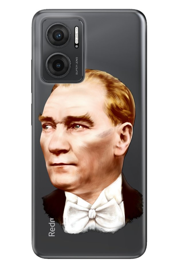 Xiaomi Redmi Note 11E Case 0.4mm Silicone Patterned Tuxedo Ataturk