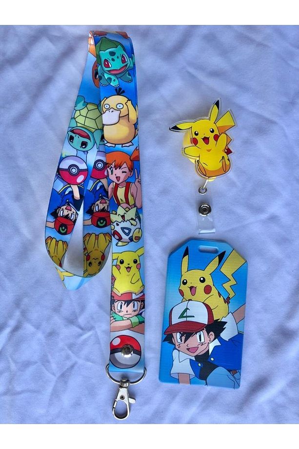 Pokemon Boyun Askısı Yoyo Ve Kartlık Set - 1