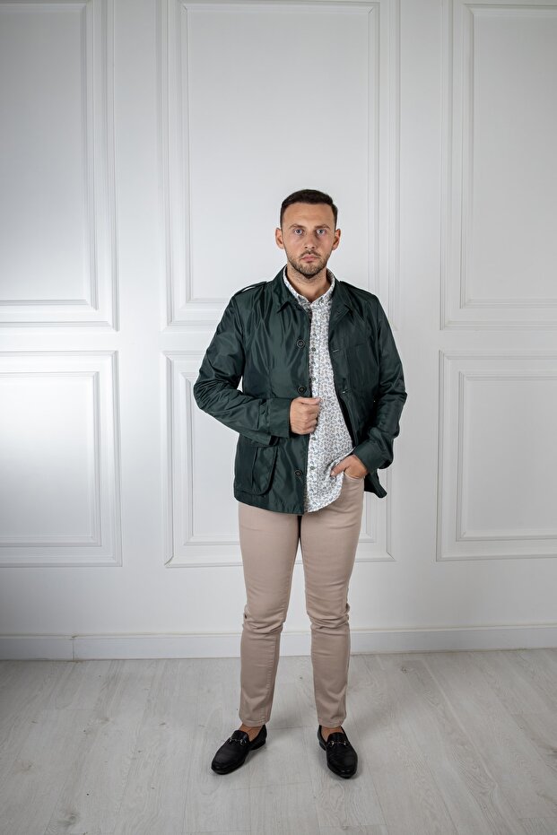 Interview Agata Mevsimlik Yeşil Mont - 3