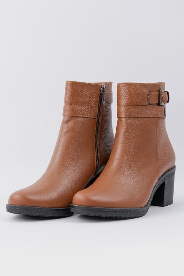Kadın Taba Hakiki Deri 35-40 Numara Bot & Bootie - 3