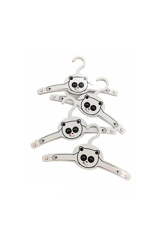 Panda Patterned 24 Pieces Children's Clothes Hangers 24 Pieces