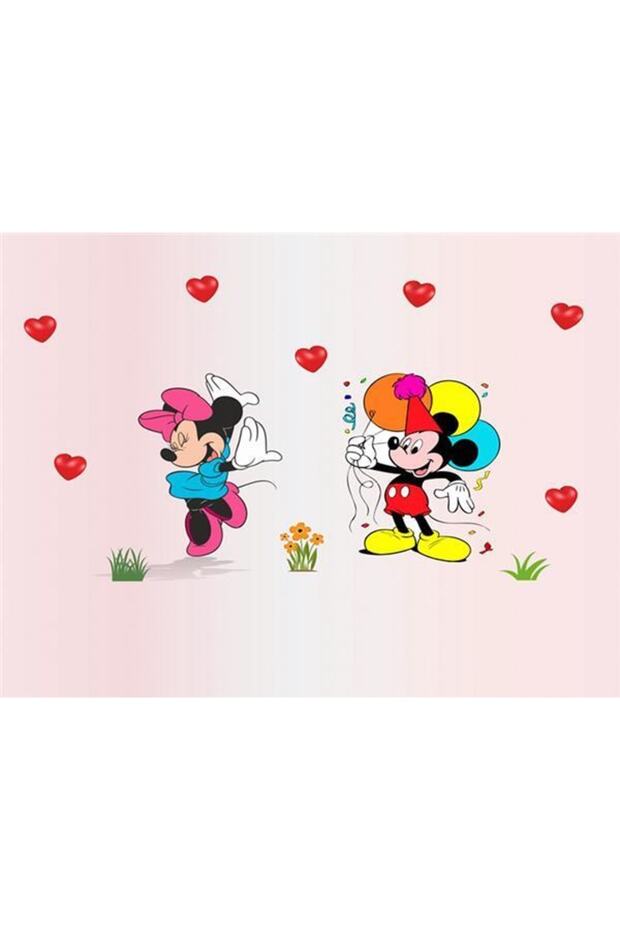 3 Boyutlu Mickey Mouse Çocuk Odası Duvar Kağıdı Kanvas Tek - 1
