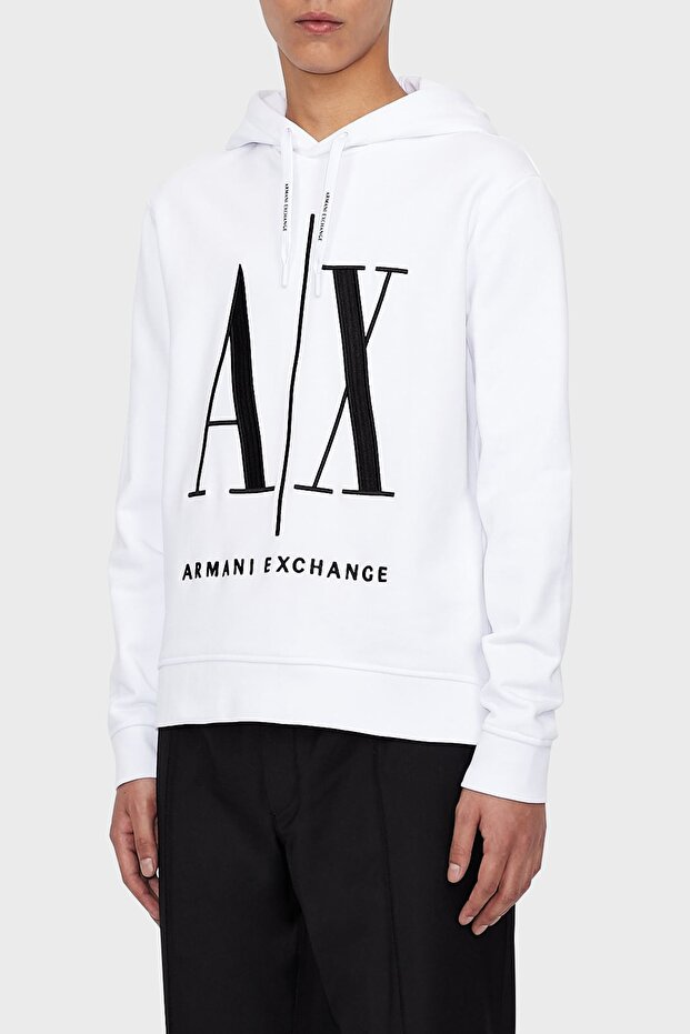 100% Cotton Regular Fit Hooded Sweatshirt with Logo Men Sweatshirt