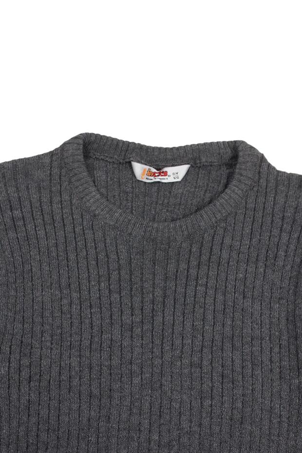 Kız Çocuk Gri Triko Bady - 4