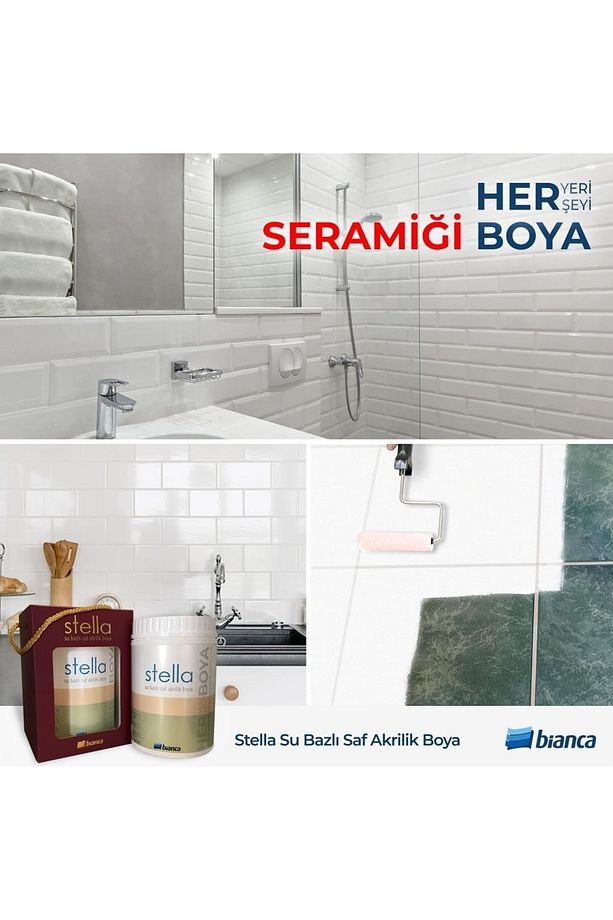 Stella Su Bazlı Saf Akrilik Boya Tüm Renkler 0,5Lt Her Yeri Boyar - 6