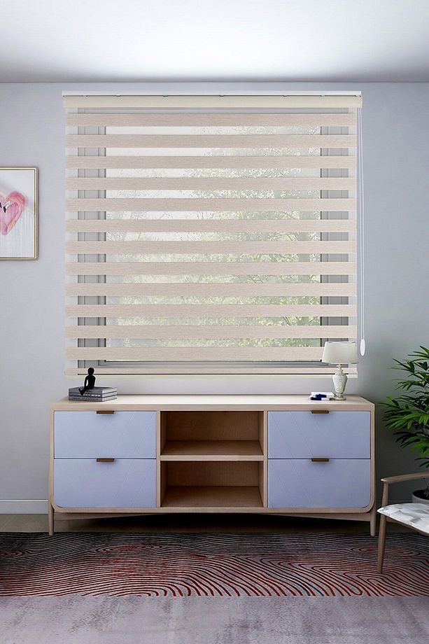 Açık Kahve Bambu Zebra Perde - 1
