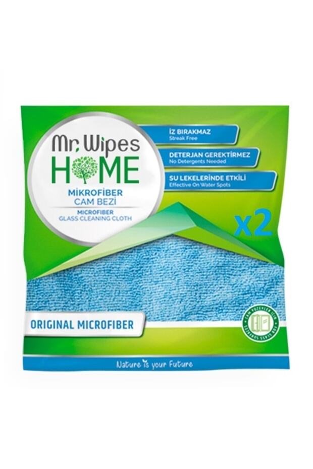 Mr.wipes 2 قطعة قماش زجاجي 40x40 سم