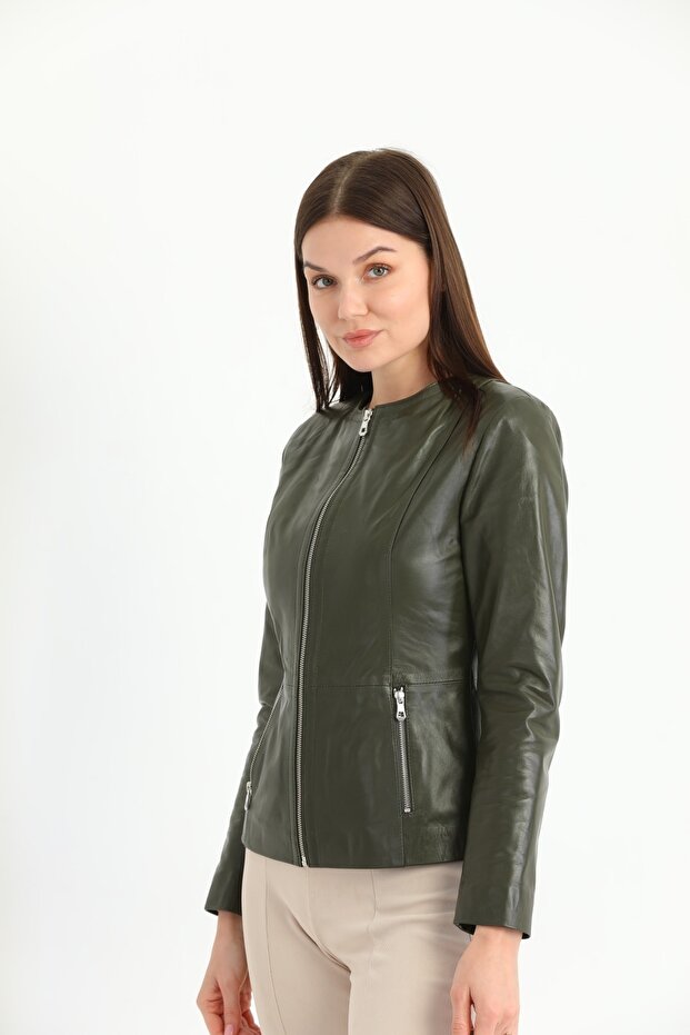 Kısa Deri Ceket - 4