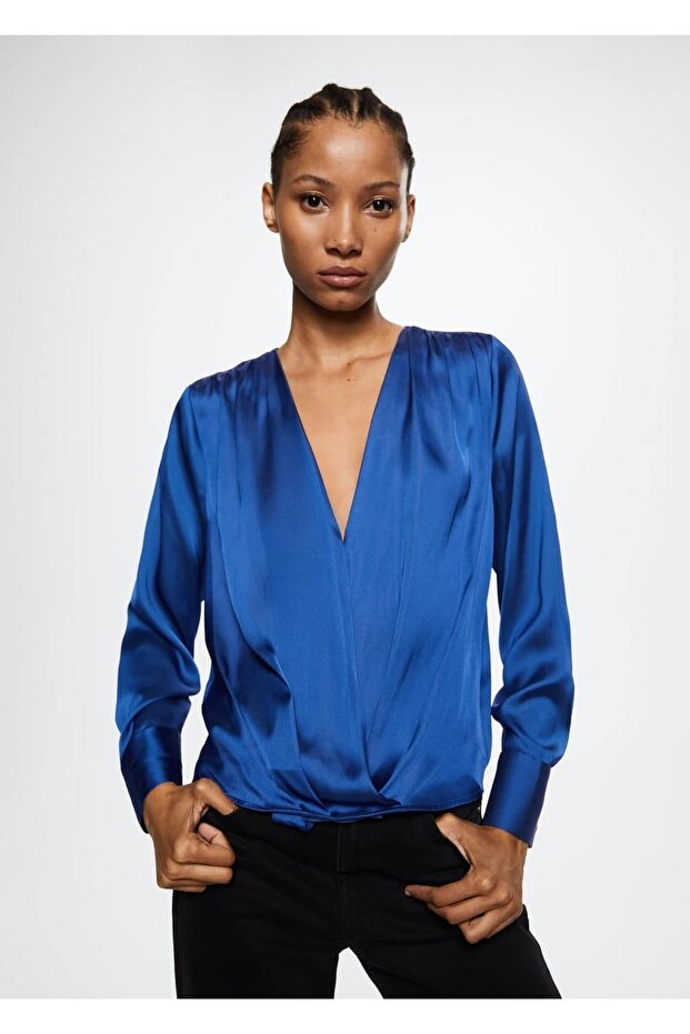 Anvelop Kesim V Yaka Bluz - 1