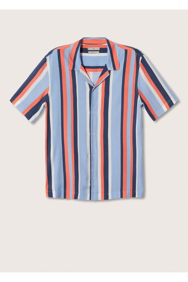 Çizgili Dökümlü Gömlek - 3