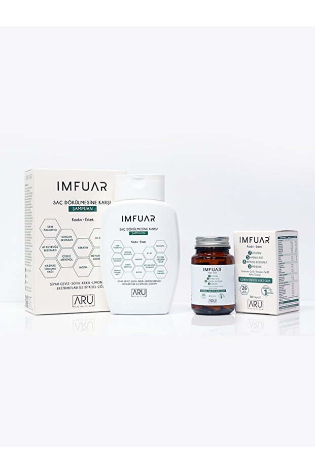 30 Capsules 26 Different Agents + Anti-Hair Loss Herbal Shampoo 300 Ml 22 Agents Double Set