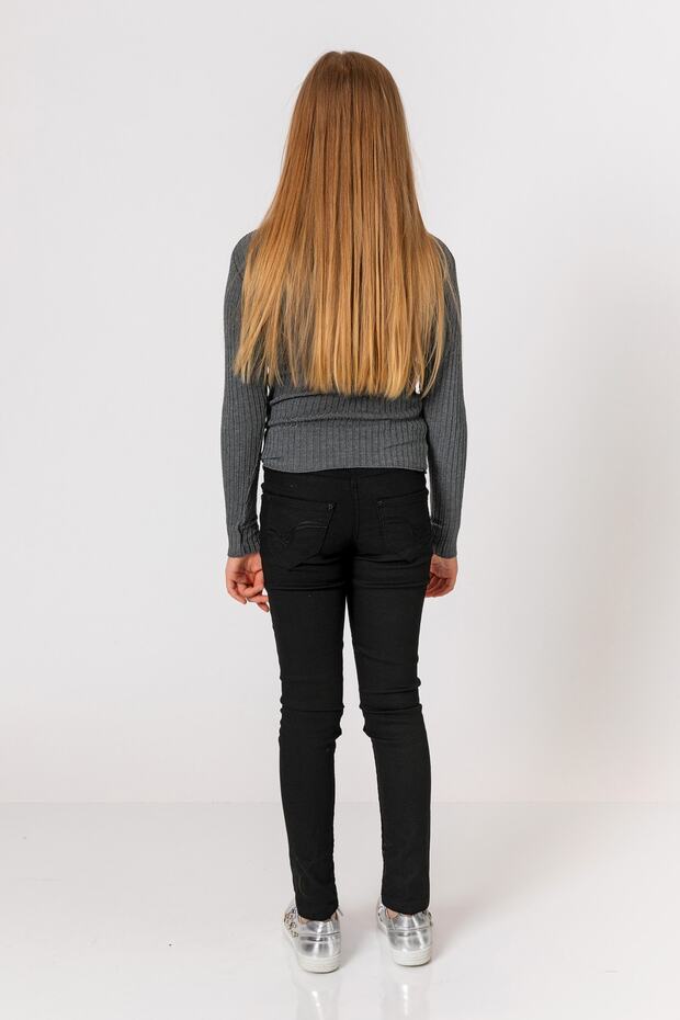 Kız Çocuk Gri Triko Bady - 3