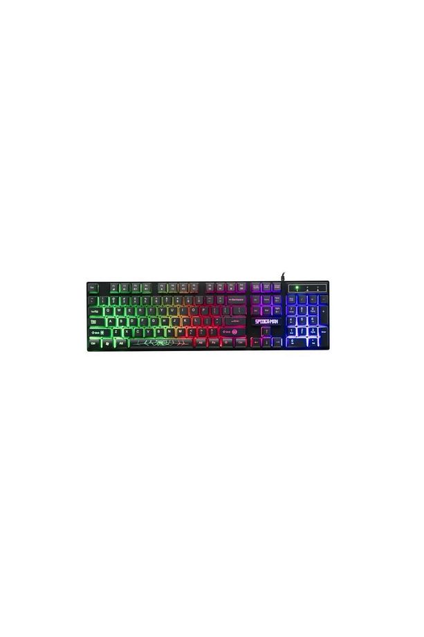 Oyuncu Klavye Mouse Mousepad Seti Marvel Spiderman Örümcek Adam Gökkuşağı Aydınlatmalı Lisanslı Mv-1 - 8