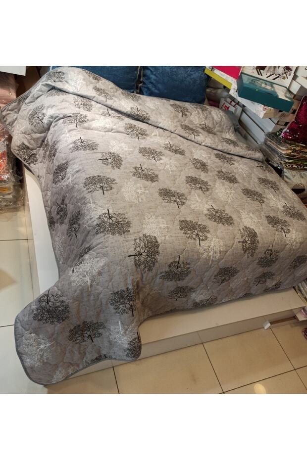 Cotton Single Double Sided Life Tree Pattern Quilted Multi-Purpose Cover 160x230 Cm - 3