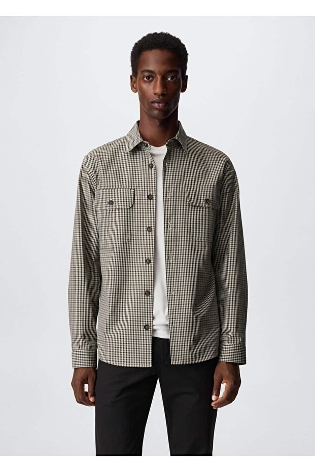 Pötikareli Gömlek Ceket - 1