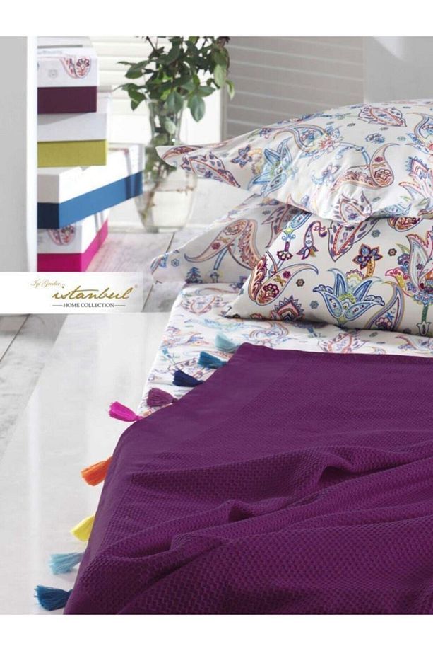 Up Style Çift Kişilik Pike Takımı Mürdüm - 4