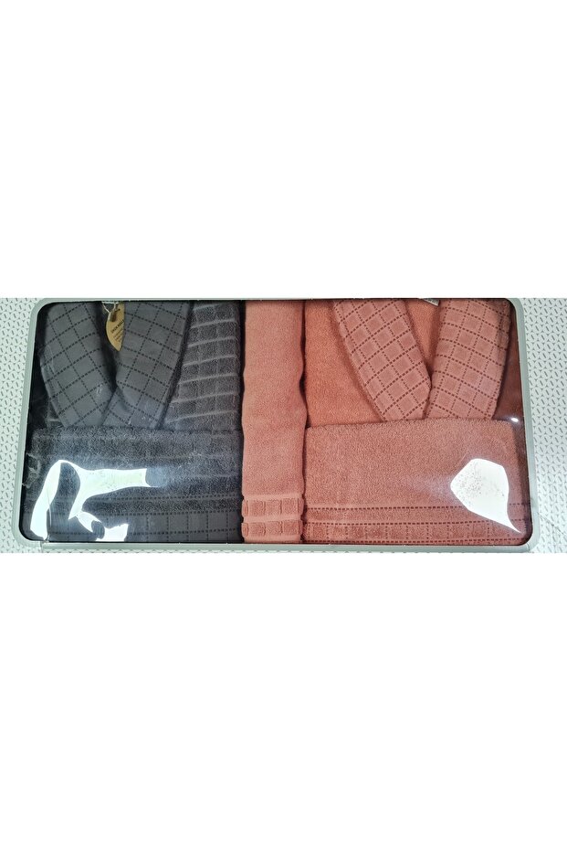 Graph Happy 5 Parça Bornoz Seti Rose-antrasit - 1