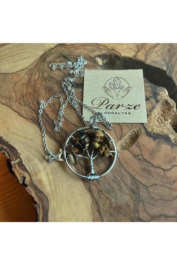 Tiger Eye Tree of Life Necklace