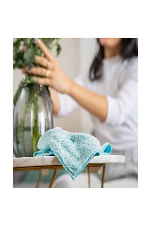 Microfiber Dusting Cloth 2-Pack Cleaning Cloth Blue-Mint - 5