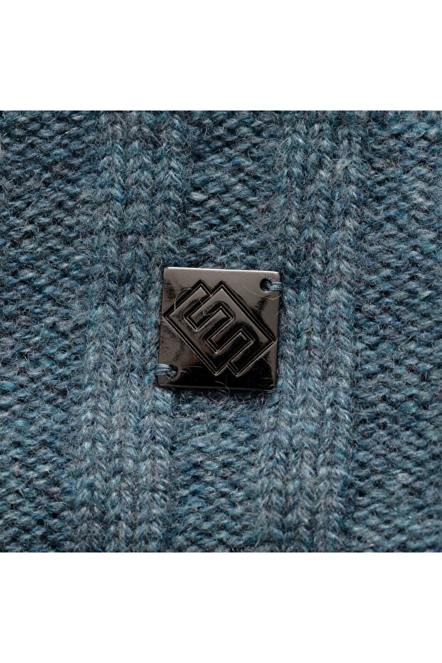 Mavi Kaşmir Bere - 2