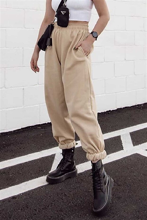 Mad Girls Camel Cuff Elastic Oversize Women's Tracksuit Mg324