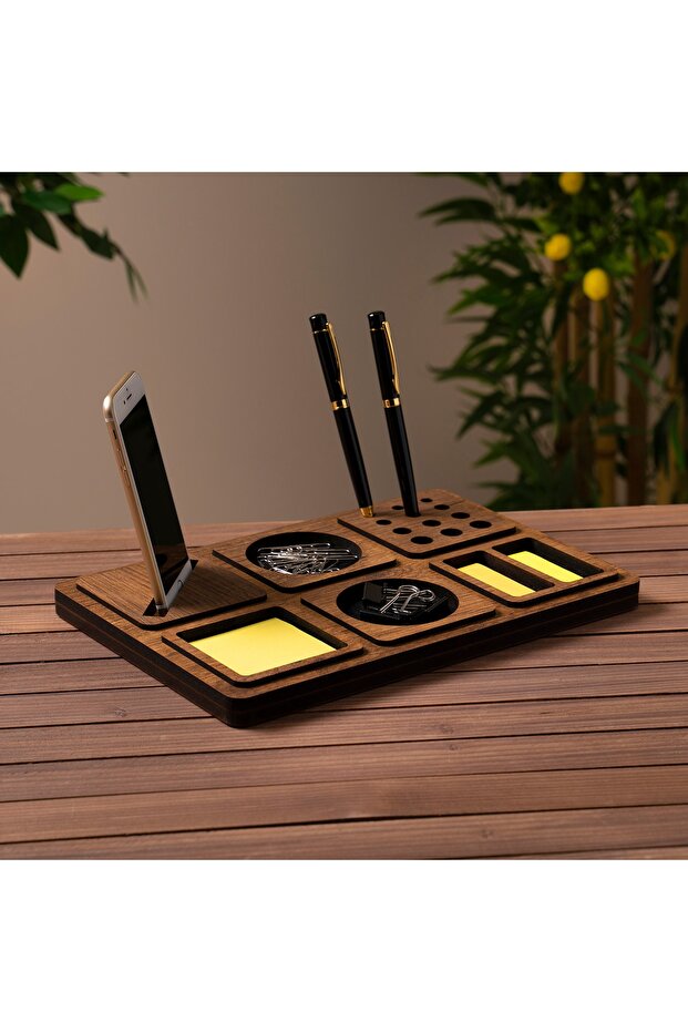 Wooden Desktop Organizer Office Desk Organizer New Business Gift Walnut Md05c