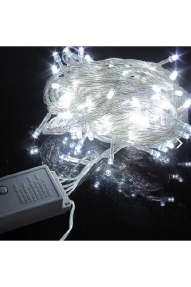Doğum Günü Parti Yılbaşı Ağacı Led Işık 8 Animasyonlu 100 Ledli 10 Metre Fişli - 5