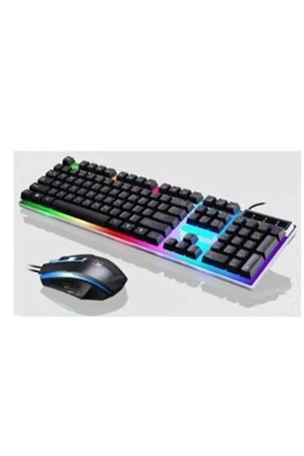 Işıklı Klavye Oyuncu Klavye Mouse Set - 2