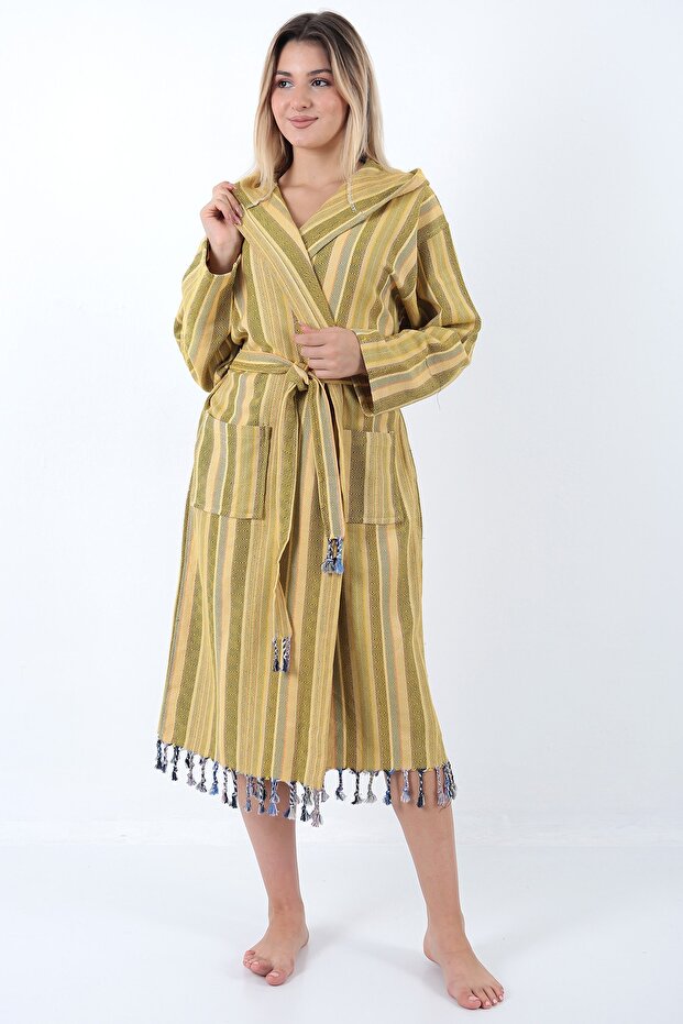 Zena Peshtemal Bathrobe Mustard