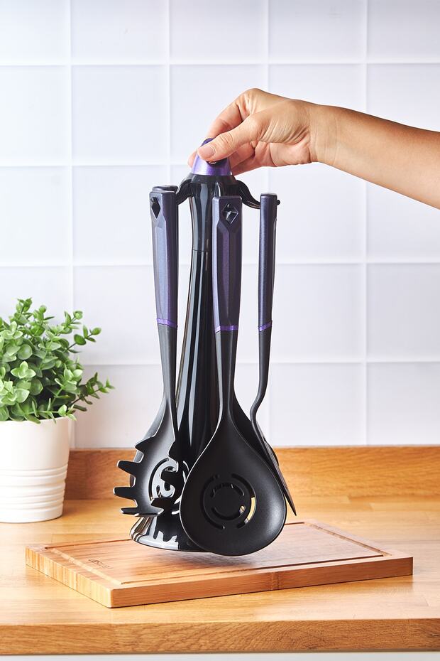 Akasya 6 Parça Servis Seti Mor - 3