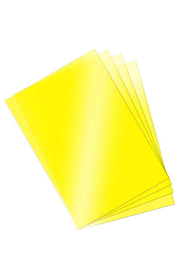 Colored Acetate Paper PVC 250 Micron A4 Yellow 5 Pieces