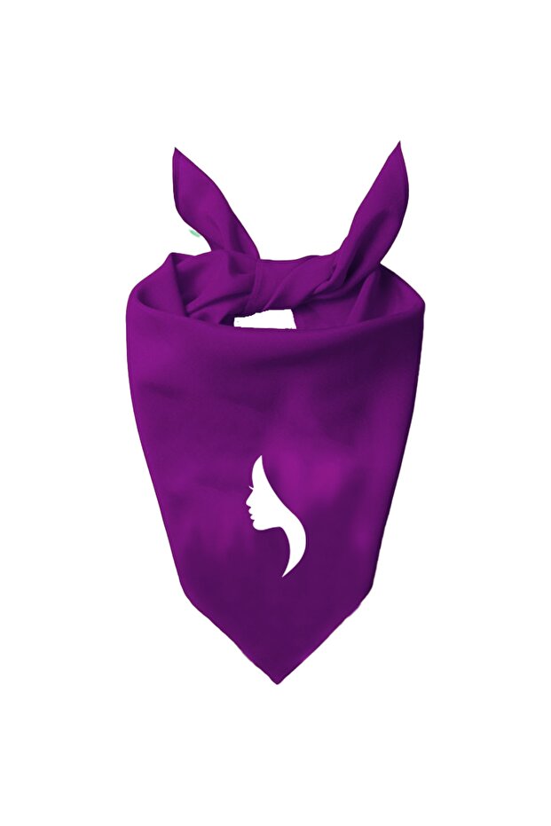 Women's Silhouette Design Single Color Scarf