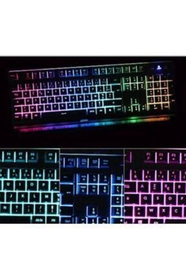 Işıklı Klavye Oyuncu Klavye Mouse Set - 5