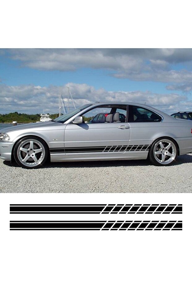 Auto Car Side Door Sticker Decal - Capsrace - Black