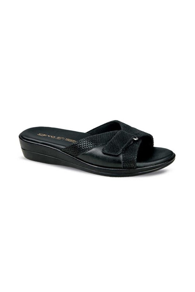 9863-7 Black Anatomic Slippers
