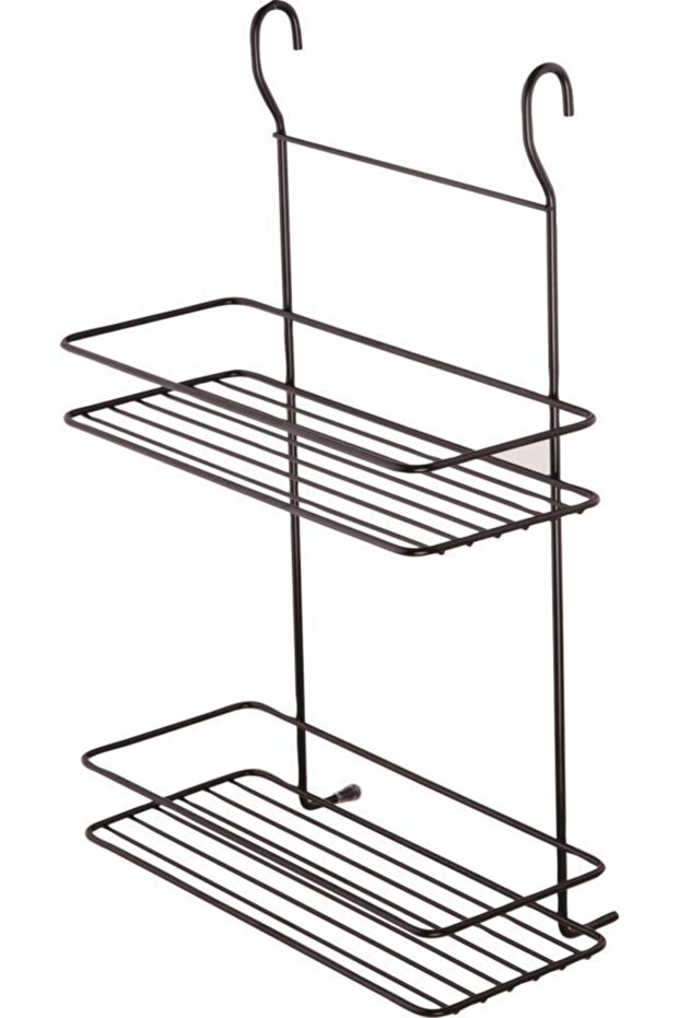 رف توابل ذو طبقتين، أسود مطفي MG064 - 1