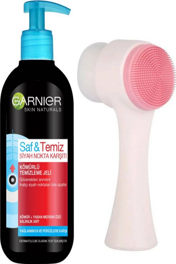 Saf & Temiz Siyah Nokta Karşıtı Kömürlü Temizleme Jeli 200ml + Temizleme Fırçası - 1