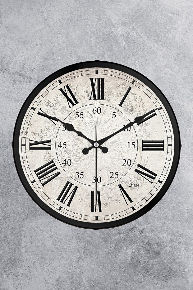 Decorative Real Glass Bombe Silent Mechanism Wall Clock 36 cm