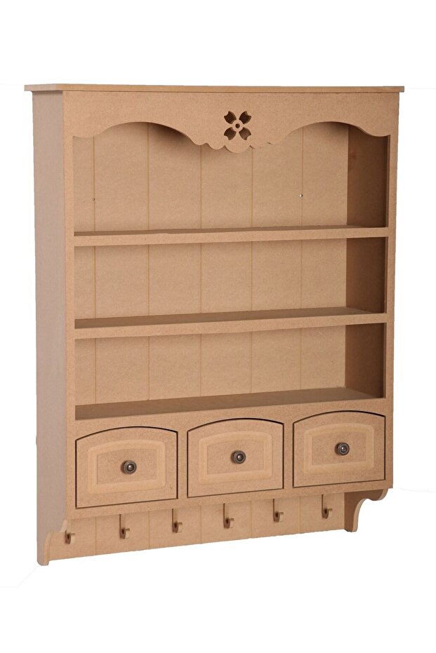 Ahşap Terek Dolap Raf Dekor - 1