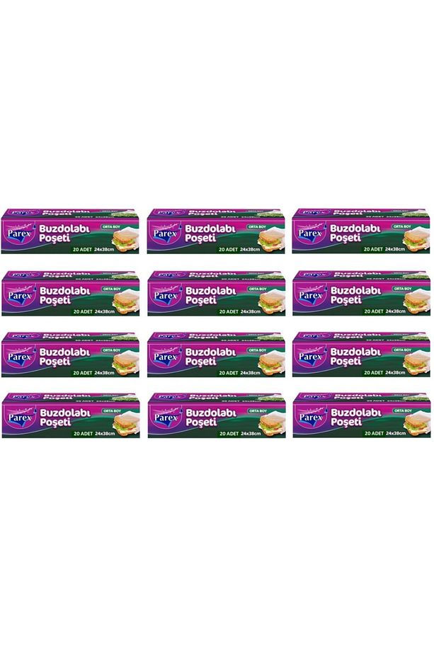 12 Paket Orta Boy Buzdolabı Poşeti - 1